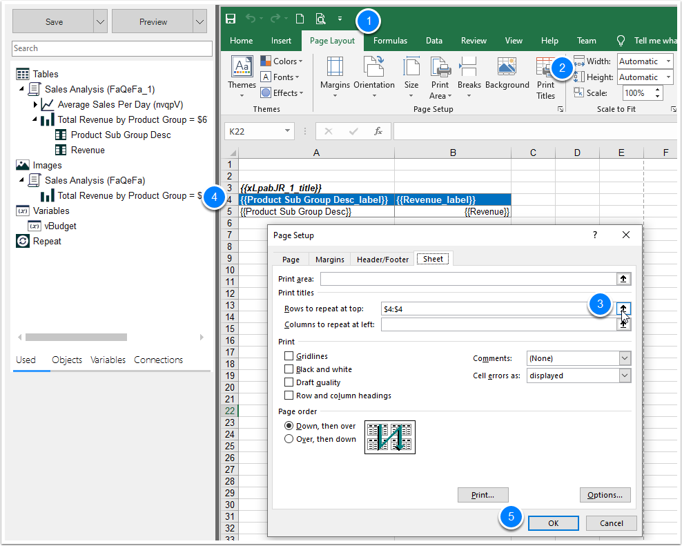 Repeat Table Header Excel