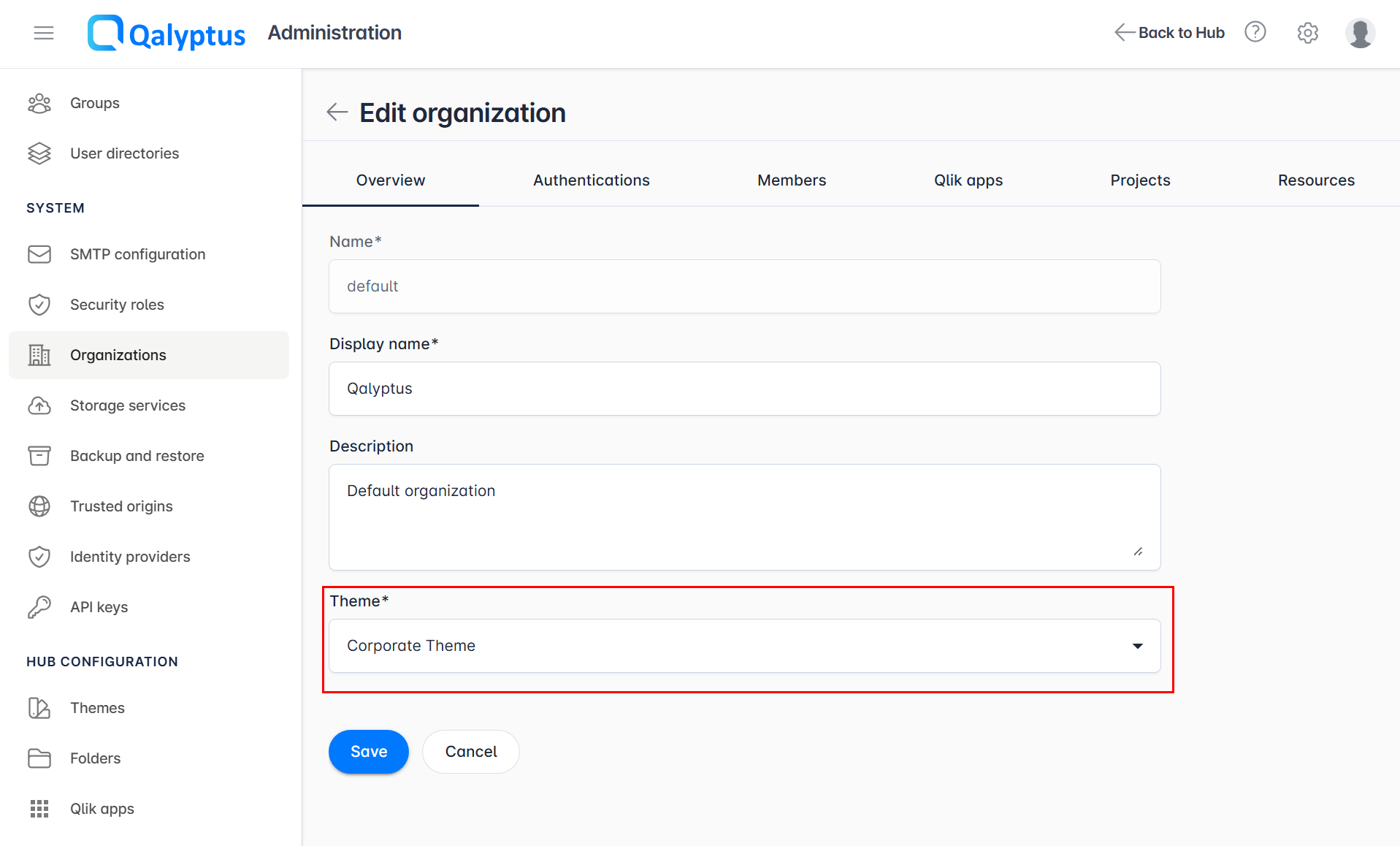 Qalyptus Change Organization Theme