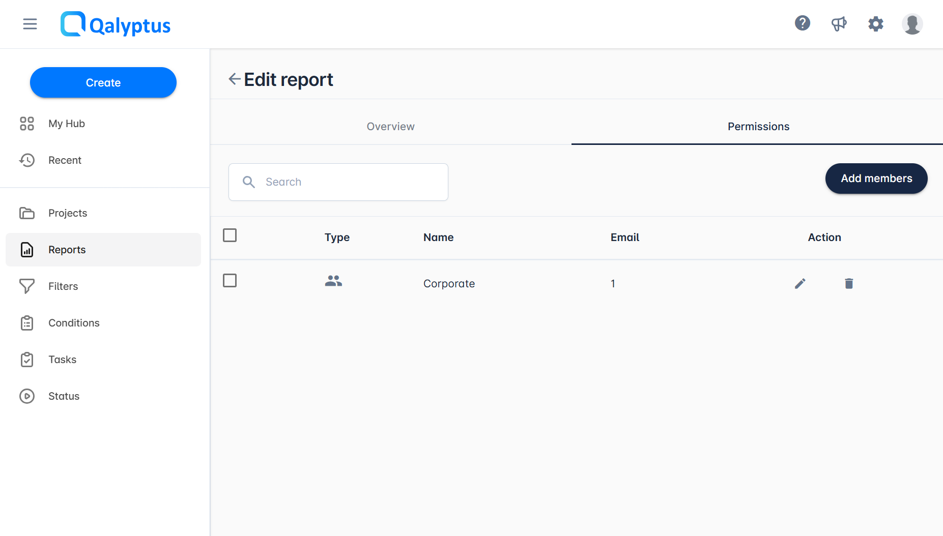 Qalyptus Cloud - Edit Report