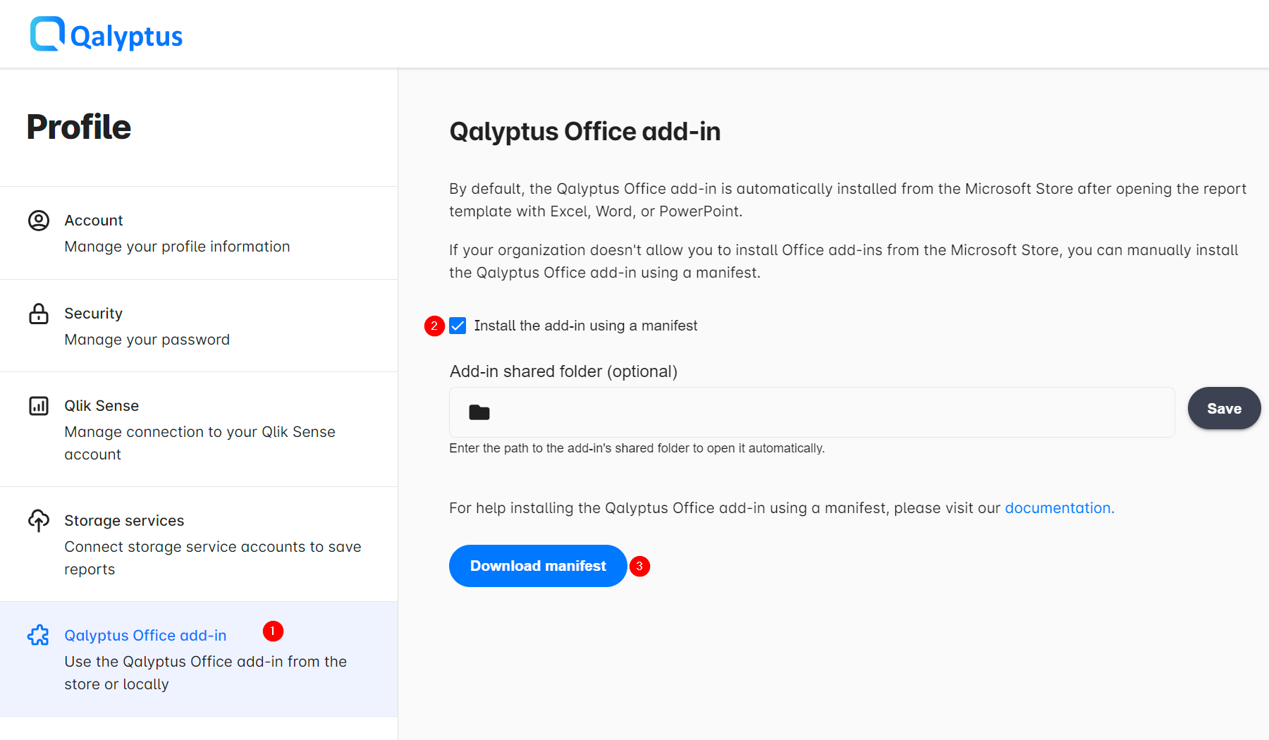 Qalyptus Install Office add-in using manifest
