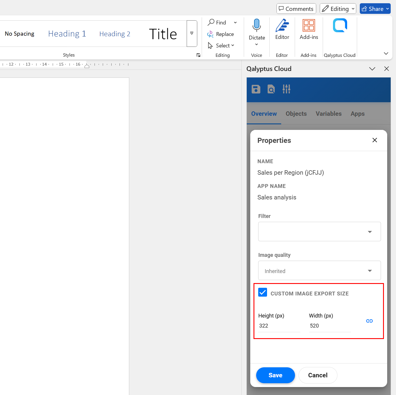 Export Image with Custom Size