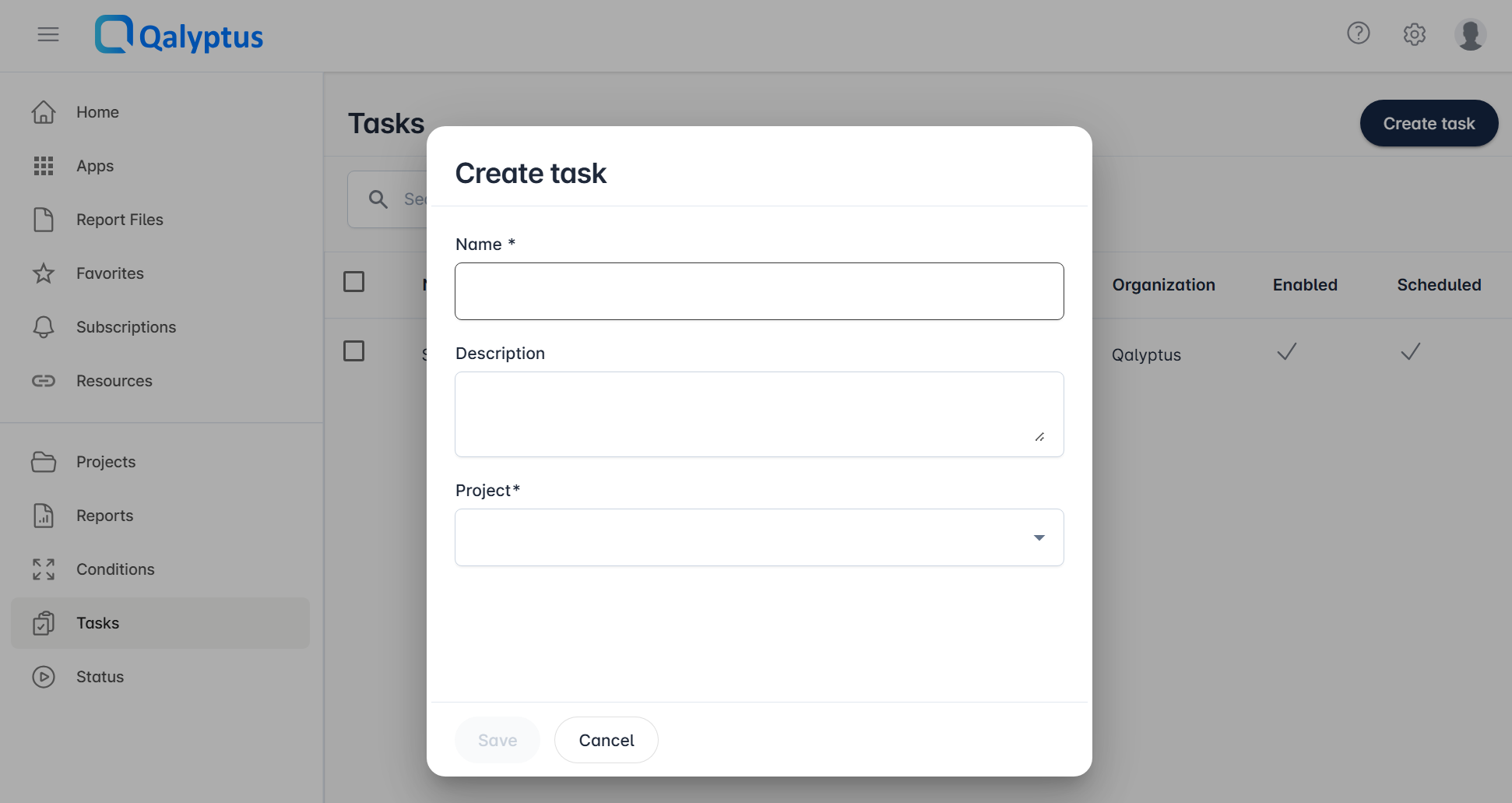 Qalyptus Create Task
