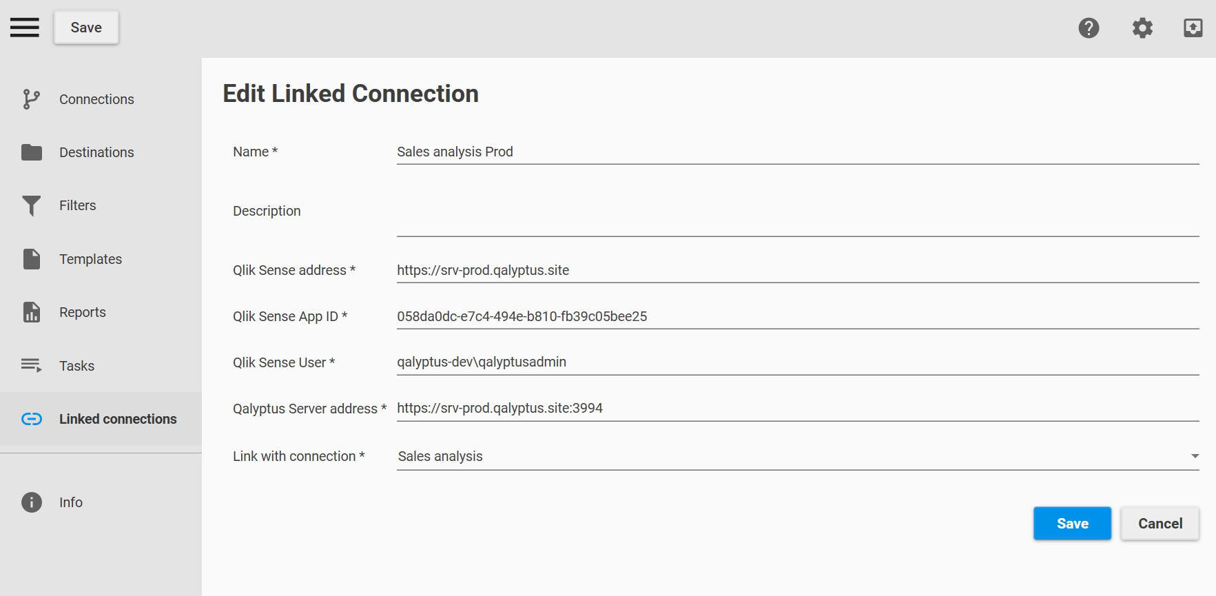 Create a Linked connection