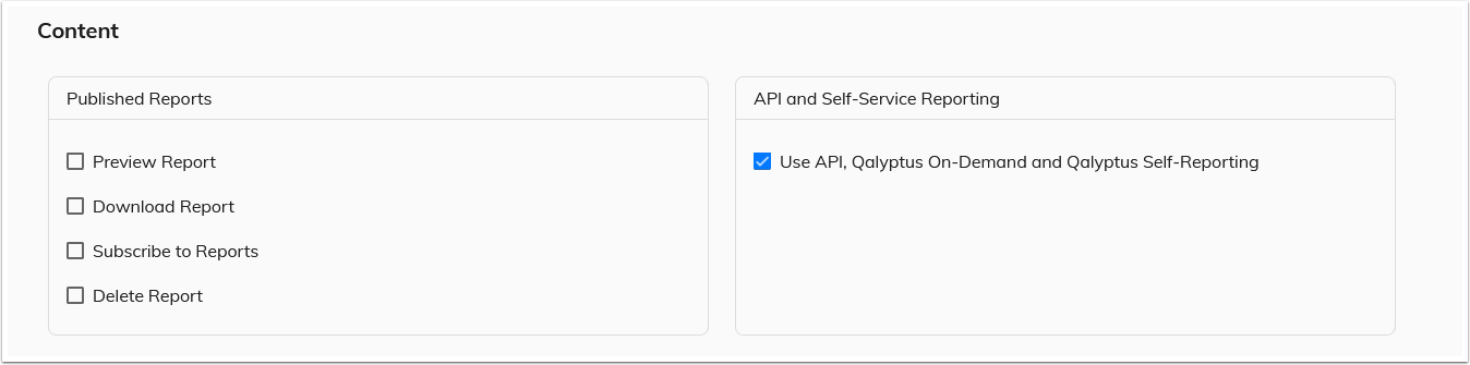 Qalyptus Server API Permissions