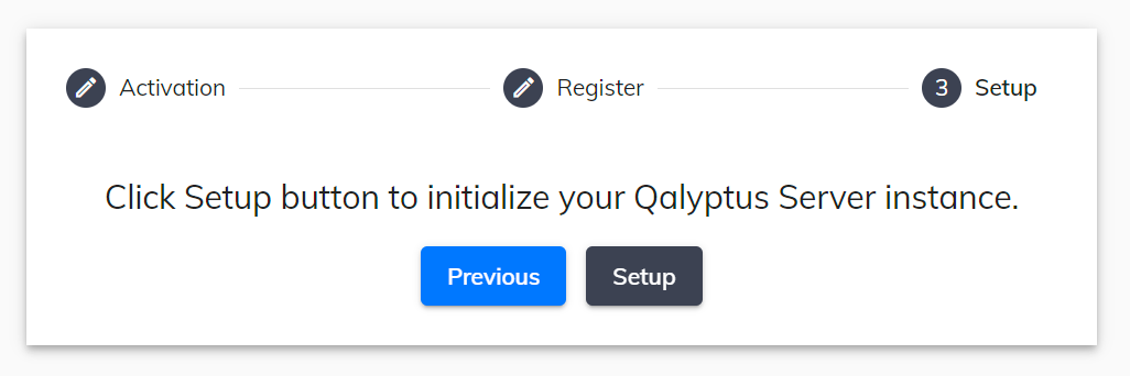 Configuration de démarrage de Qalyptus Server