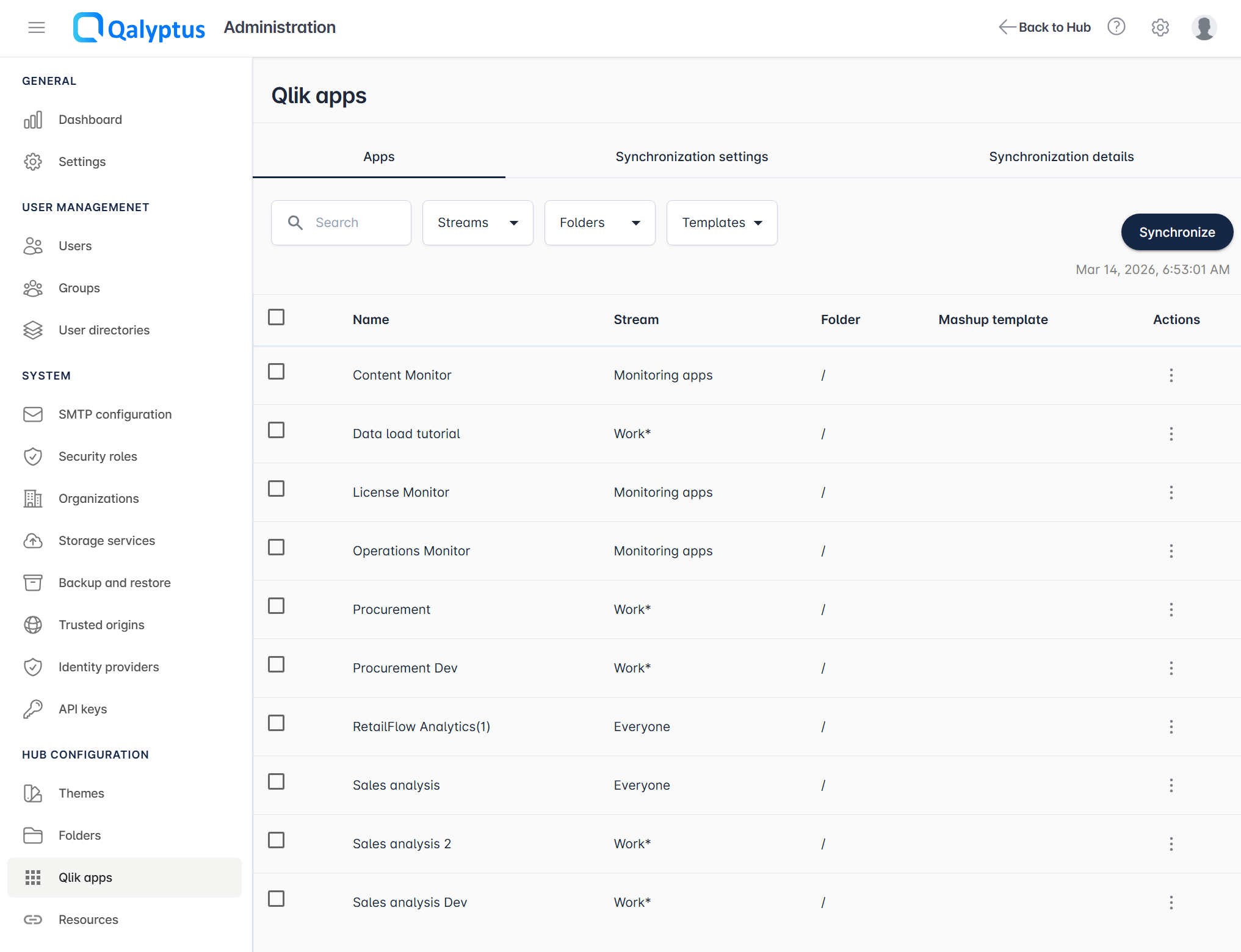 Qalyptus Server Synchronization