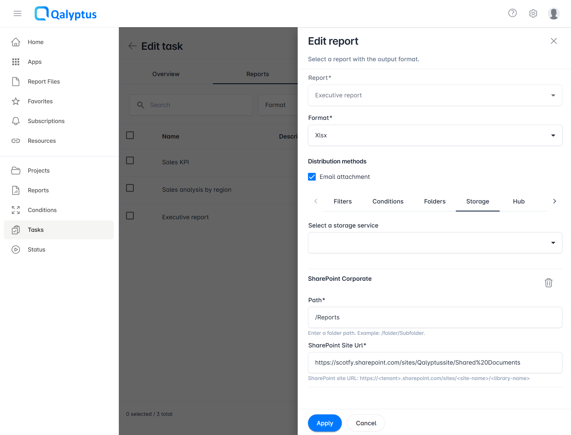 Qalyptus task storage services