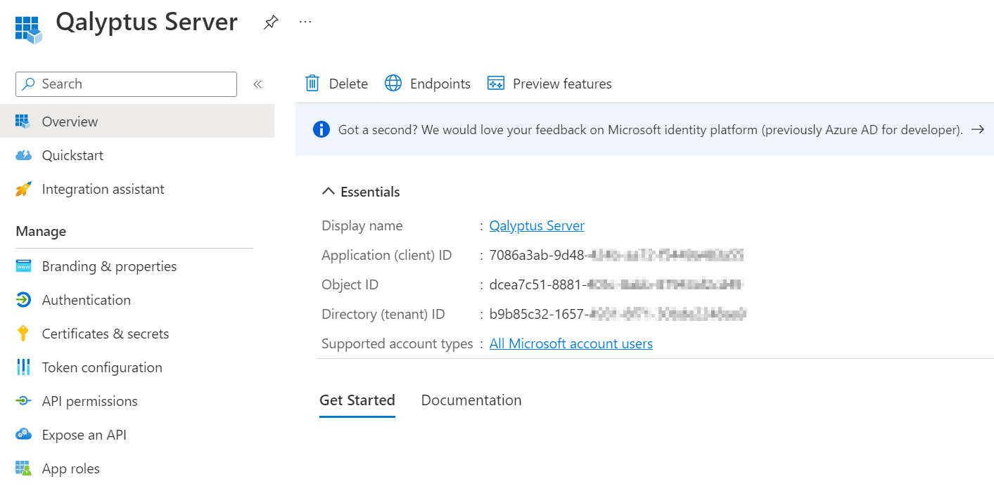 Microsoft Azure Registered App