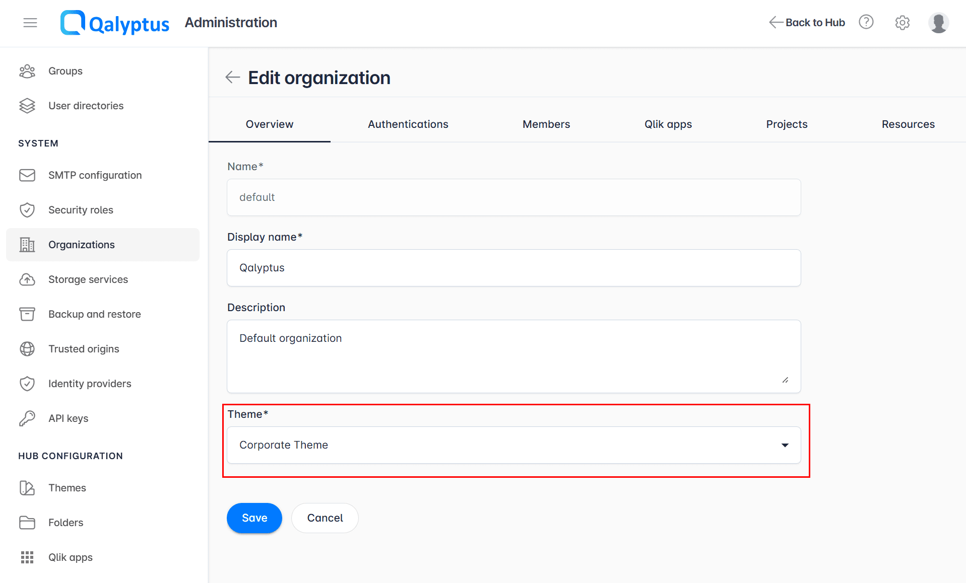 Qalyptus Change Organization Theme