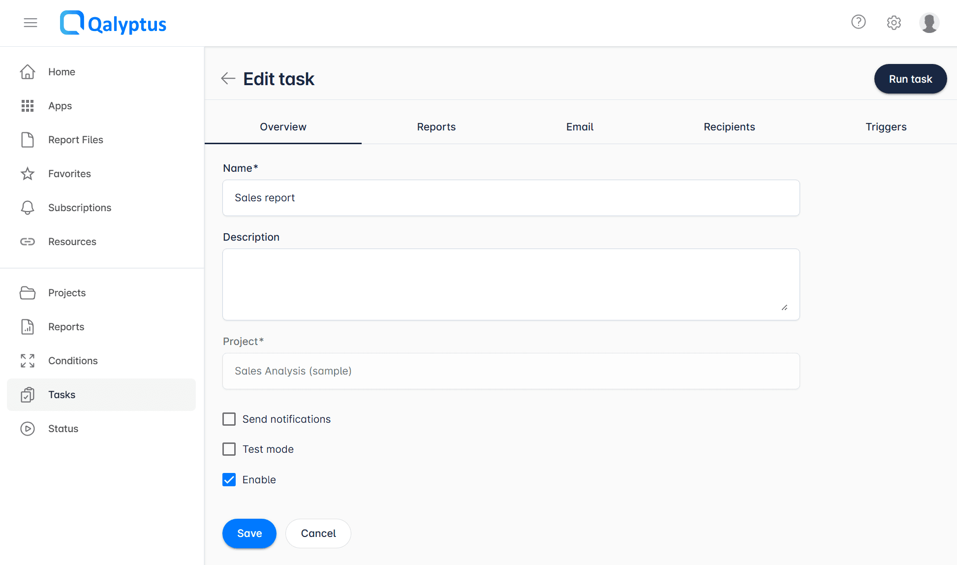 Qalyptus Publish Task