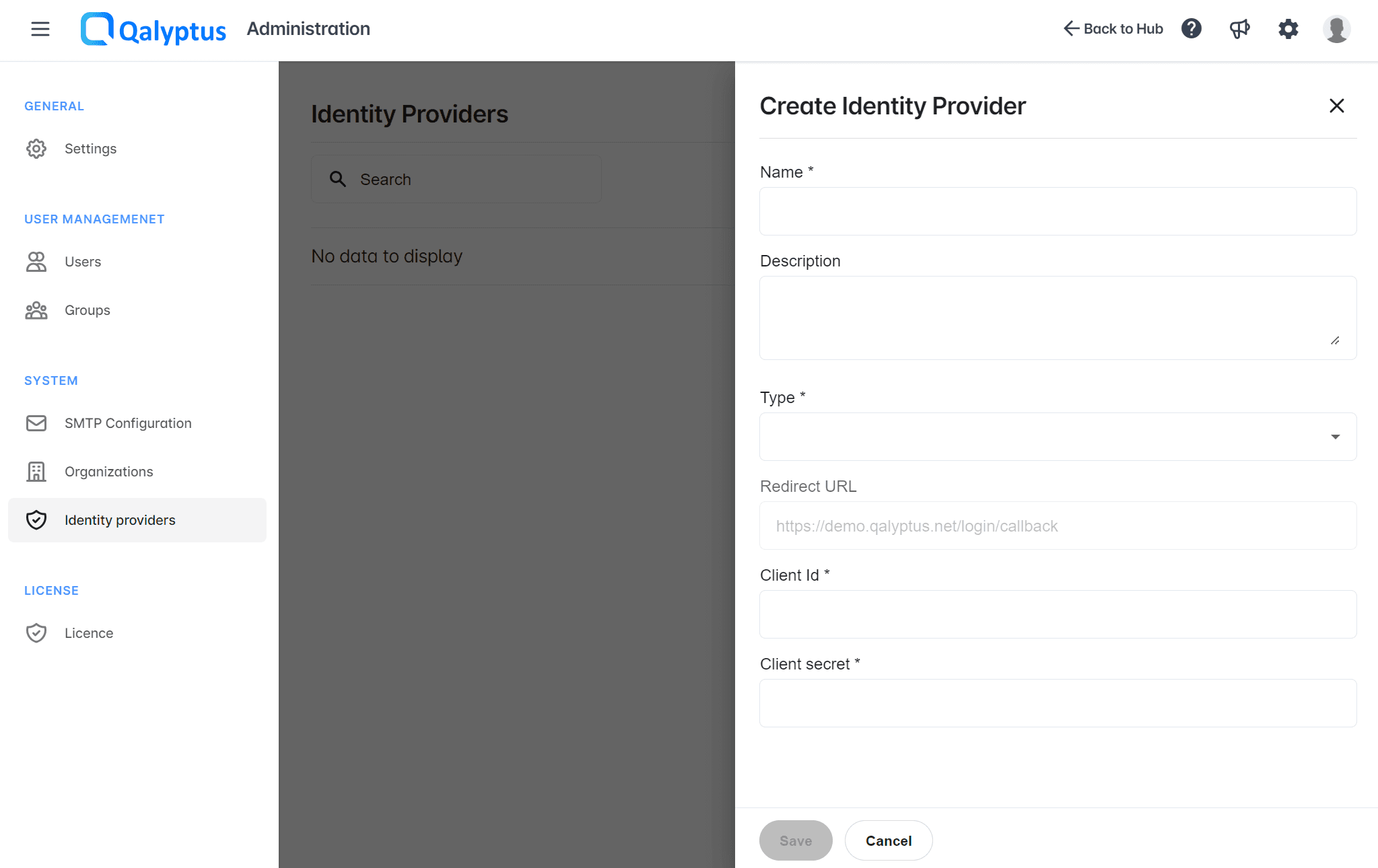 Qalyptus Cloud Identity Provider
